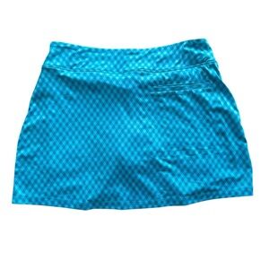 Nike Golf Tour Performance Dri-FIT skort in a clearwater blue gingham